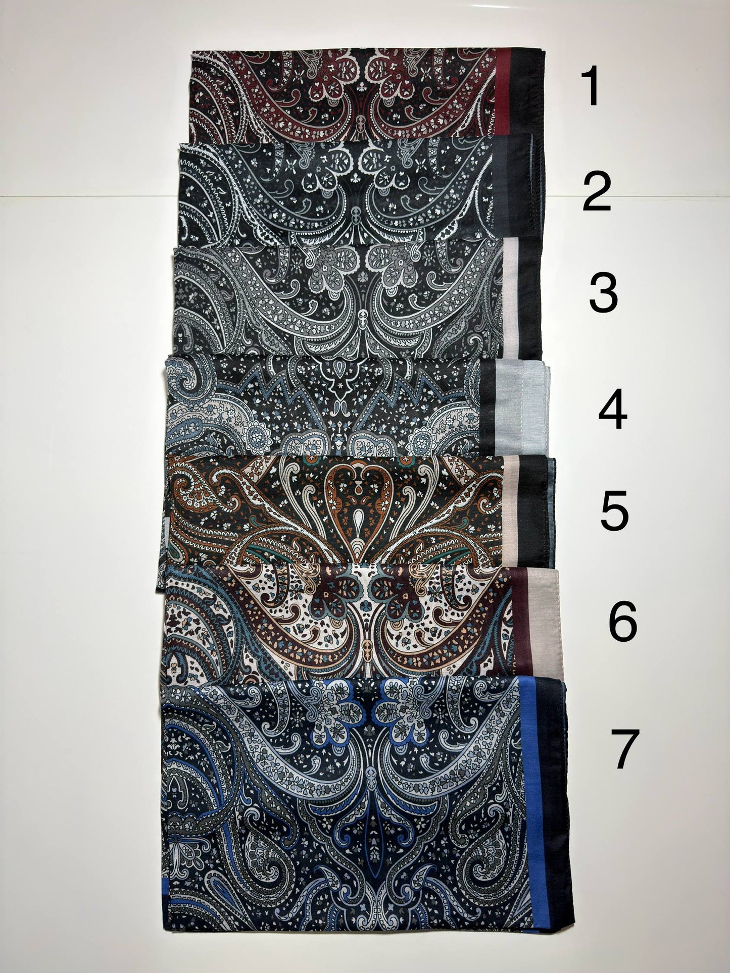 Soft scarf with ethnic pattern